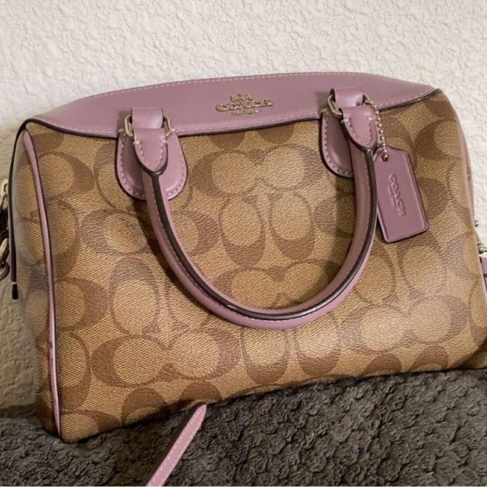 Coach Tan and Pink Satchel